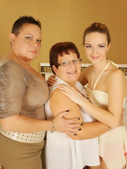 A Hot old and young lesbian threesome