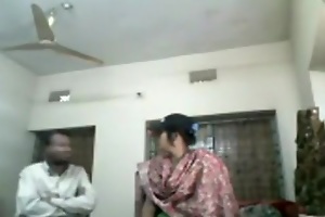 Desi fastener from Meherpur showing big boobs while getting her tight clean shaven cunt fucked wide of horny husband in missionary position in this MMS.