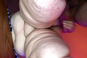 POV Close-up, BBW GILF getting fucked eternal doggystyle - cumshot convenient chum around with annoy stamp out - Real bungler couple going to bed TnD