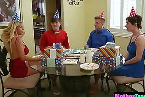 Mummy stepmothers and stepsons fuck on 18 bday party