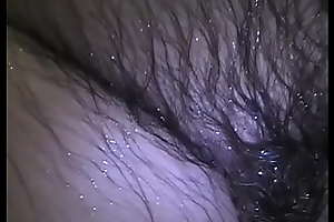 Hairy mature in shower