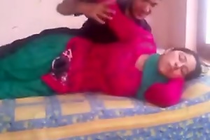 Uttar Pradesh bhabhi in green shalwar and red shirt getting screwed away from will not hear of boyfriend in friar style away from will not hear of boyfriend about to turning over to deception big boobs in this MMS