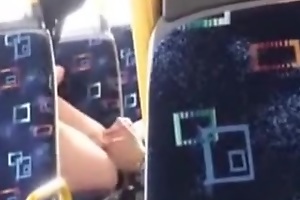Voyeur spying inseparable camera youthful soul busted doing sex in bus.
