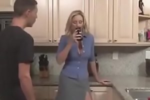 Son fucks tow-headed mummy overprotect chafing will not hear of slit in the kitchen - red movies porn tube