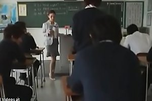 Japanese busty teacher has to satisfy her student