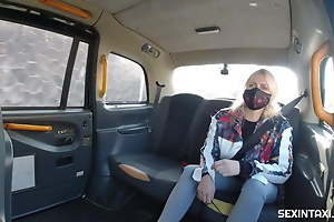 Despondent blonde widow got it hard in the taxi