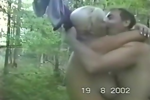 Swinger husband tapes his join in matrimony fucking a friend in the forest