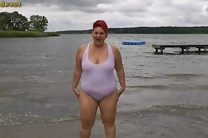 Annadevot - Forth WHITE Bathing suit roughly the lake