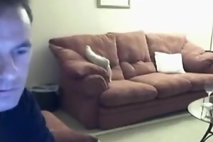 Tighten one's belt sneakily tapes himself screwing his wife on the sofa