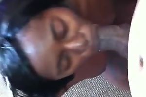Mature black chick sucks bushwa as if she was born relating to knock off it. Their way lips are hard to believe wide respecting the thick dick and she works it expertly relating to a finale about her face. Hot oral job vid.